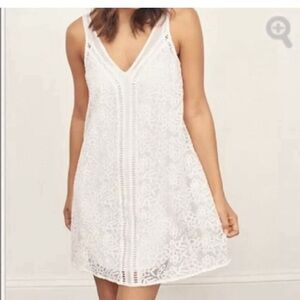 Abercrombie & Fitch Lace Tank Mini Dress – White, XS